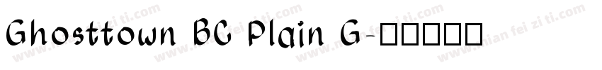 Ghosttown BC Plain G字体转换